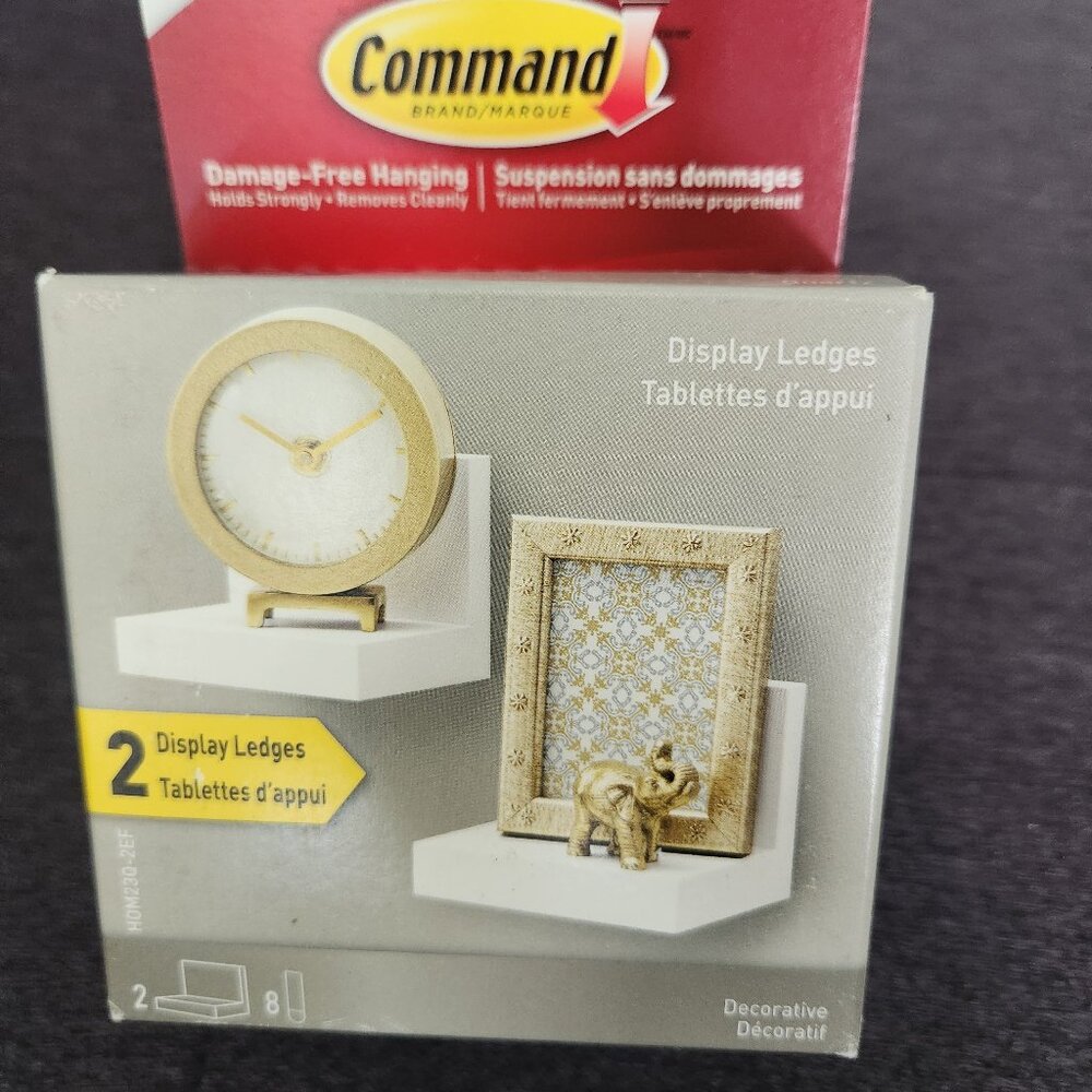 3M Command Display Ledges  New Sealed Box Tablettes Command 3M  Neuf scellé